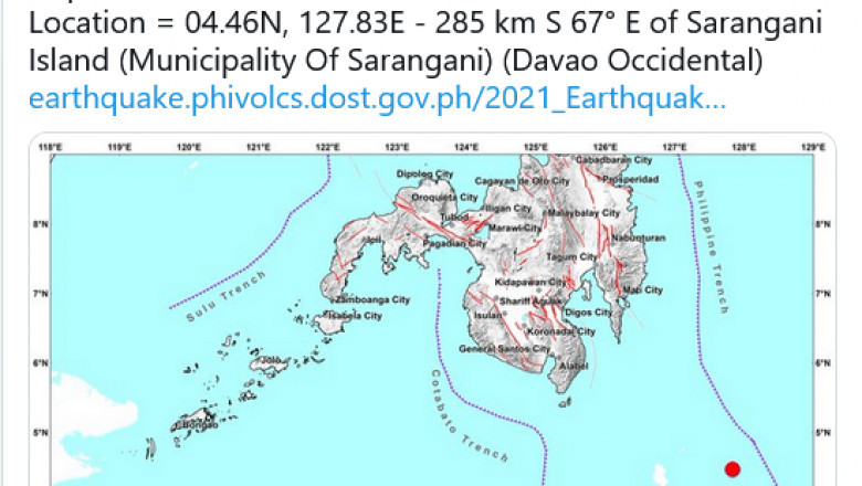 Magnitude 6.1 quake strikes off Sarangani Island, Davao Occidental