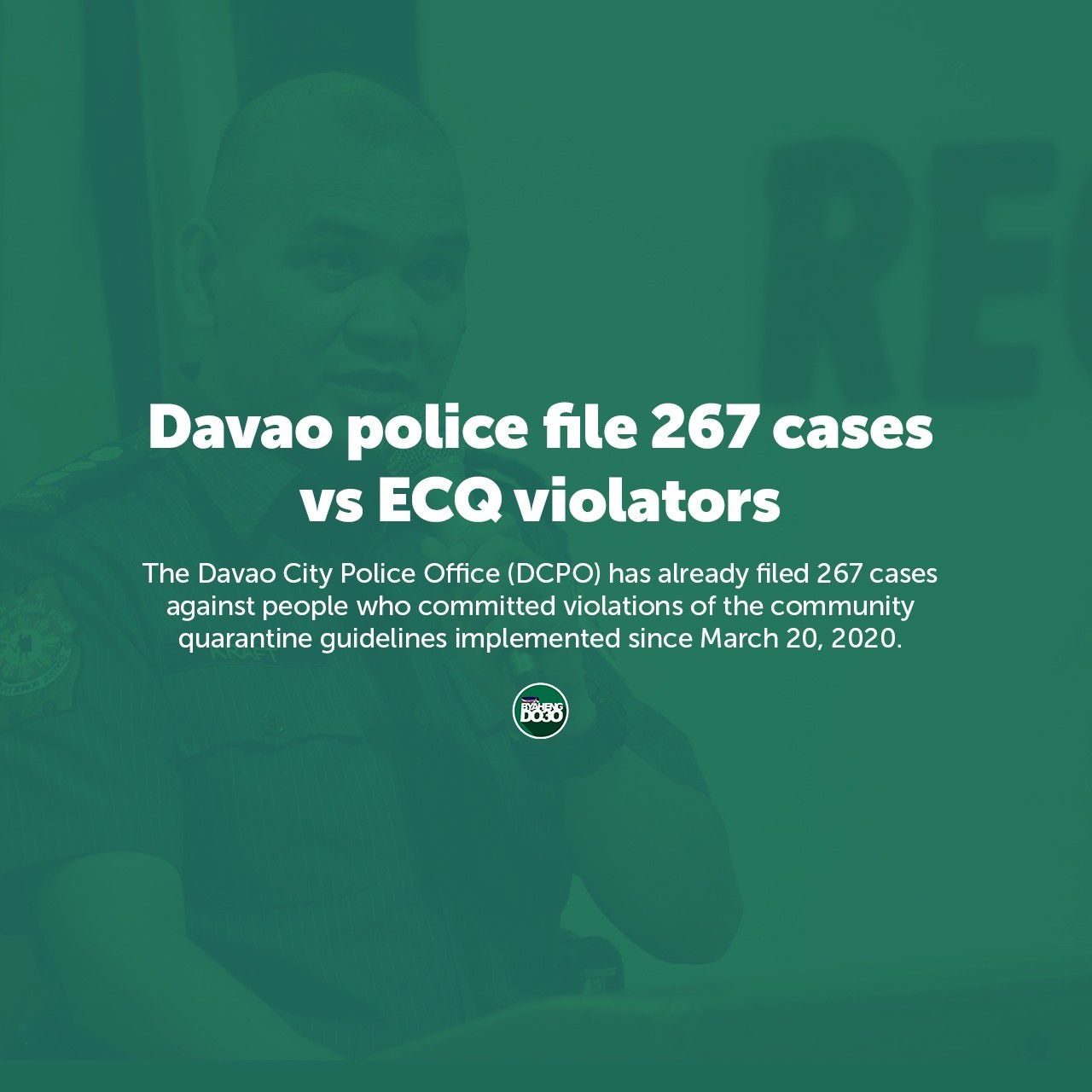 Davao police file 267 cases vs ECQ violators