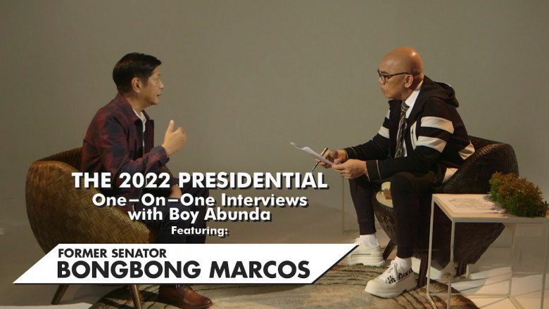 WATCH: Boy Abunda's One-on-One Interviews With Ex-Senator Ferdinand Marcos Jr. for the 2022 Presidential Election